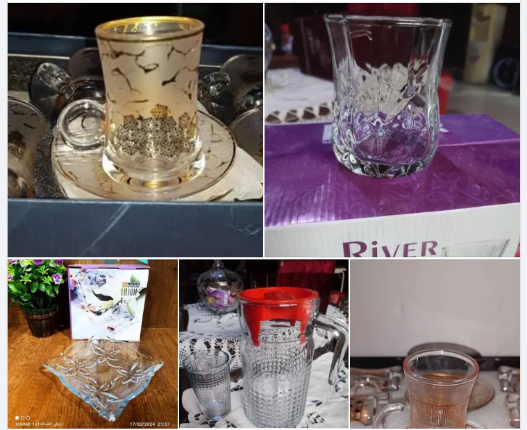 يوجد بلور بريق مع 6كاسات 60الف وكاسات عصير